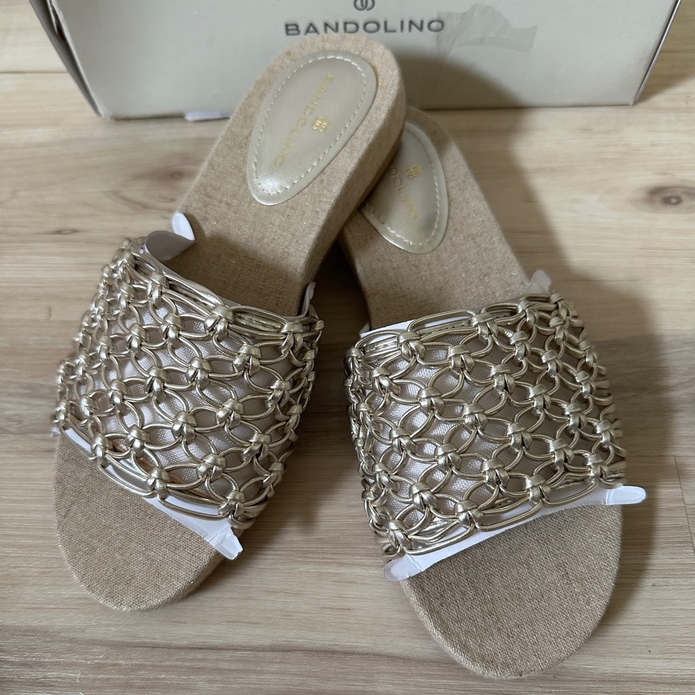 Bandolino Women's Metallic Slide Sandals
